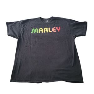 Bob Marley Crest Zion Rootswear Mens 2XL T-Shirt Black XXL